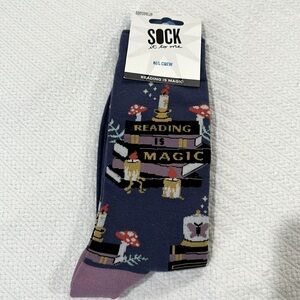 “Reading is Magic” Socks. Size W 8.5-14.5 M 7-13